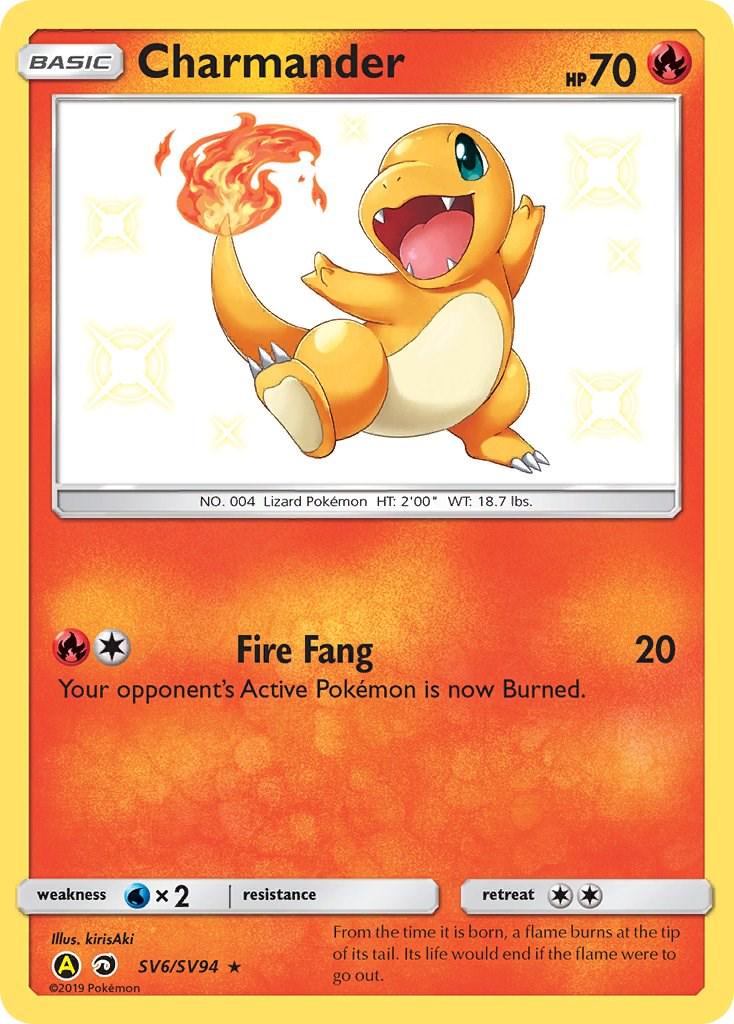 Hidden Fates Charmander Pokémon card